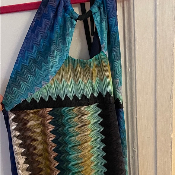 Multicolor Chevron Pattern Dress - Picture 2 of 6